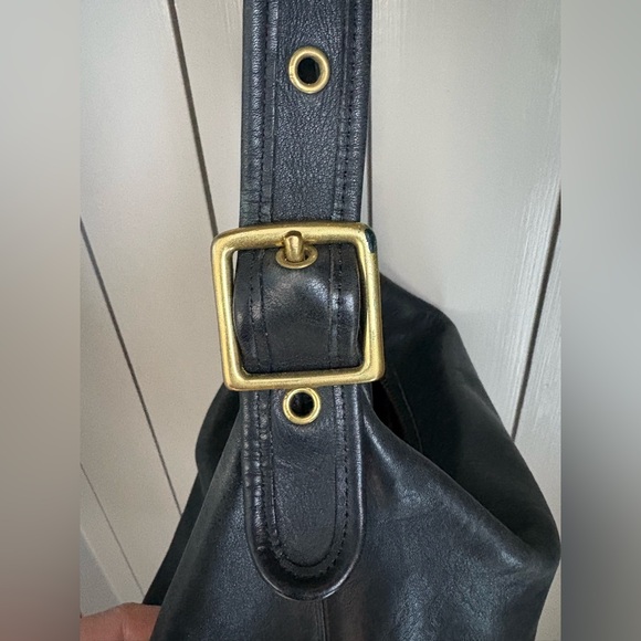 Coach 9085 XL Feed Sac Duffel Bag Black Vintage Leather 90s - Picture 11 of 14